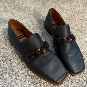 Angel Alarcón Flat Slip-on - Elegant Black Leather Loafers